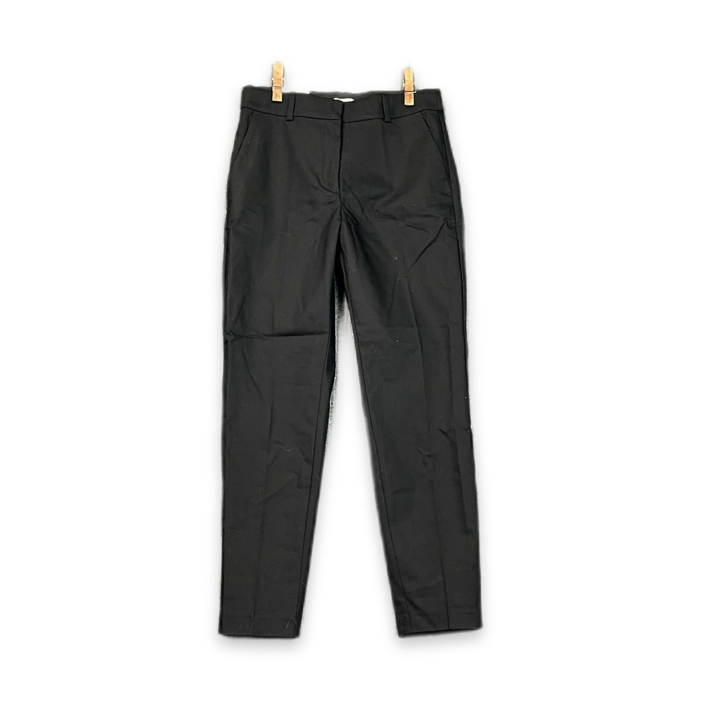 H&M Dress Pants Womens 4 Black Stretch Straight Leg Business Classic Fit Career
